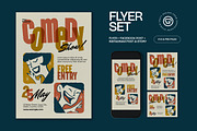 Brown Comedy Show Flyer Set, a Flyer Template by graphicook (Thumbnail 1 of 3)