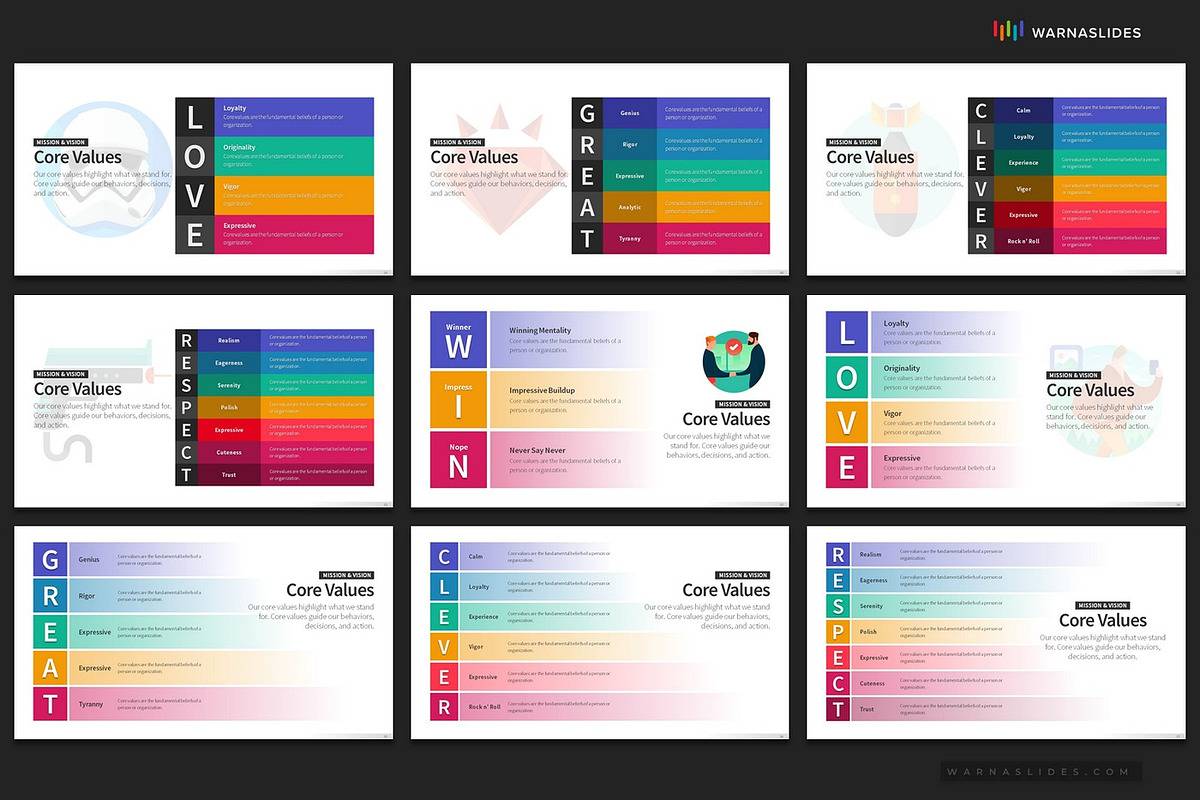 Core Values PowerPoint Templates