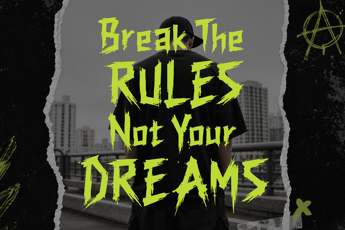 Ichiman Shokai Horror Scary Typeface, a Handwritten Font by Maulana Creative (Photo 4 of 7)