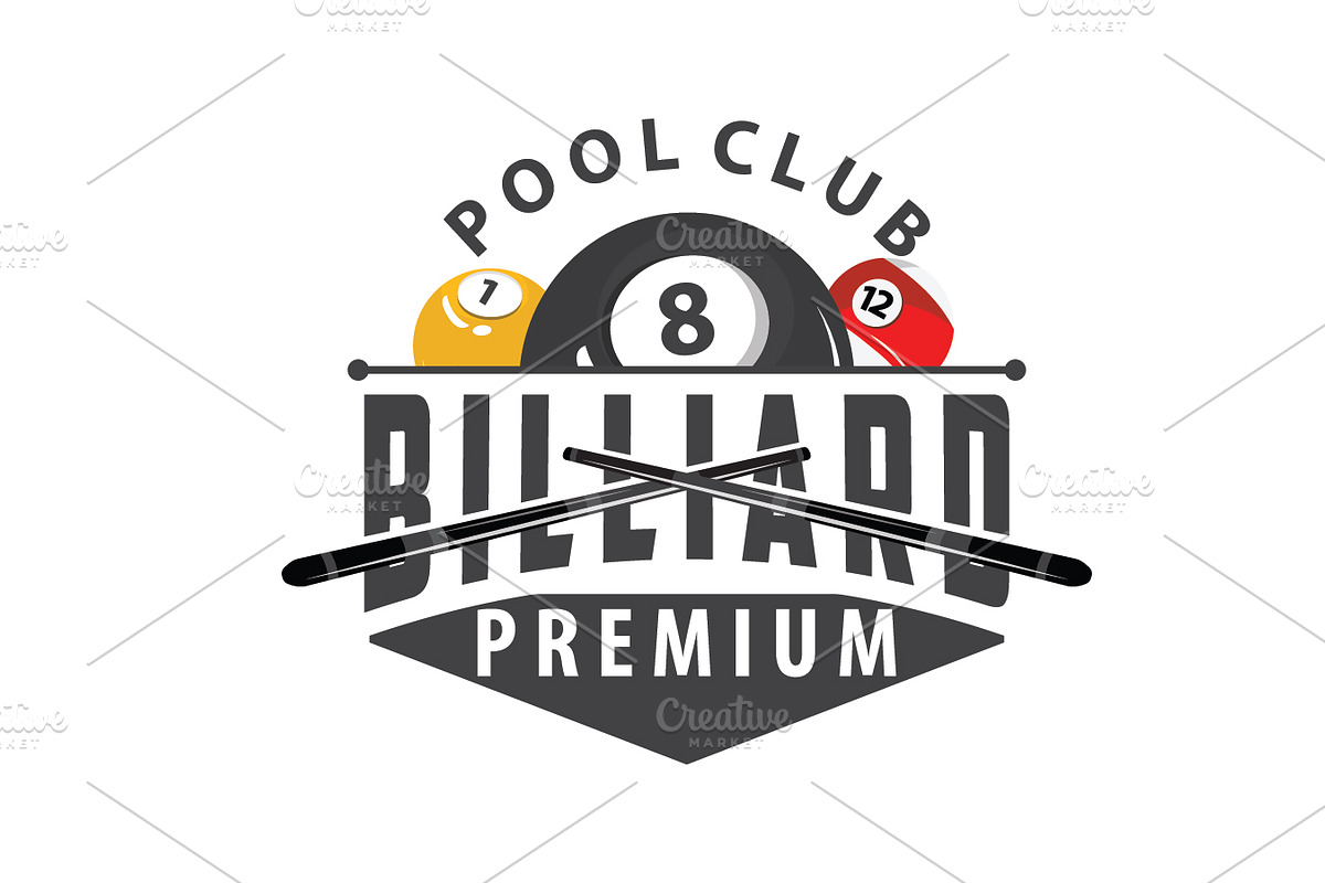 billiard club symbols with modern, a Branding & Logo Template by Maylianaw28 (Photo 2 of 2)
