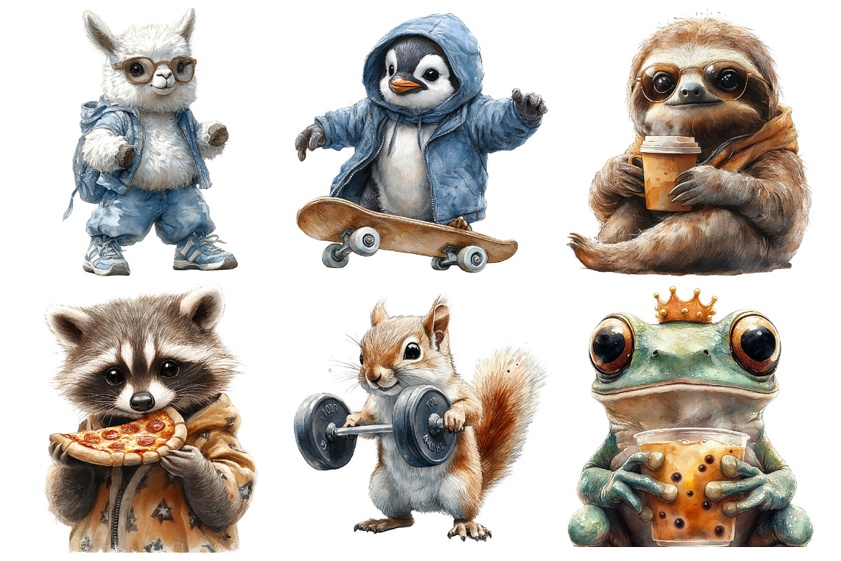 Funny Animals Sublimation, an Illustration by SinaCreation (Photo 3 of 5)
