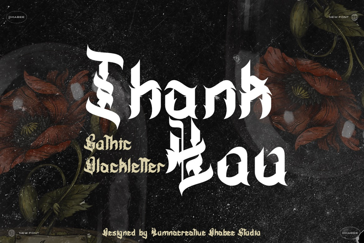 Meviat Gothic - Gothic Blackletter, a Blackletter Font by Dhabee (Photo 2 of 16)