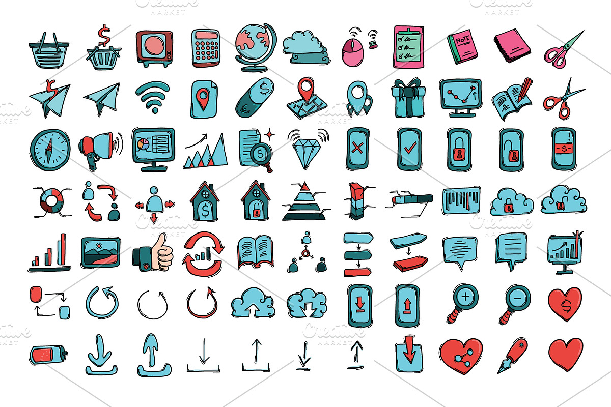 540 Business doodle icons color set, an Outline Icon by TKDoodle (Photo 6 of 9)