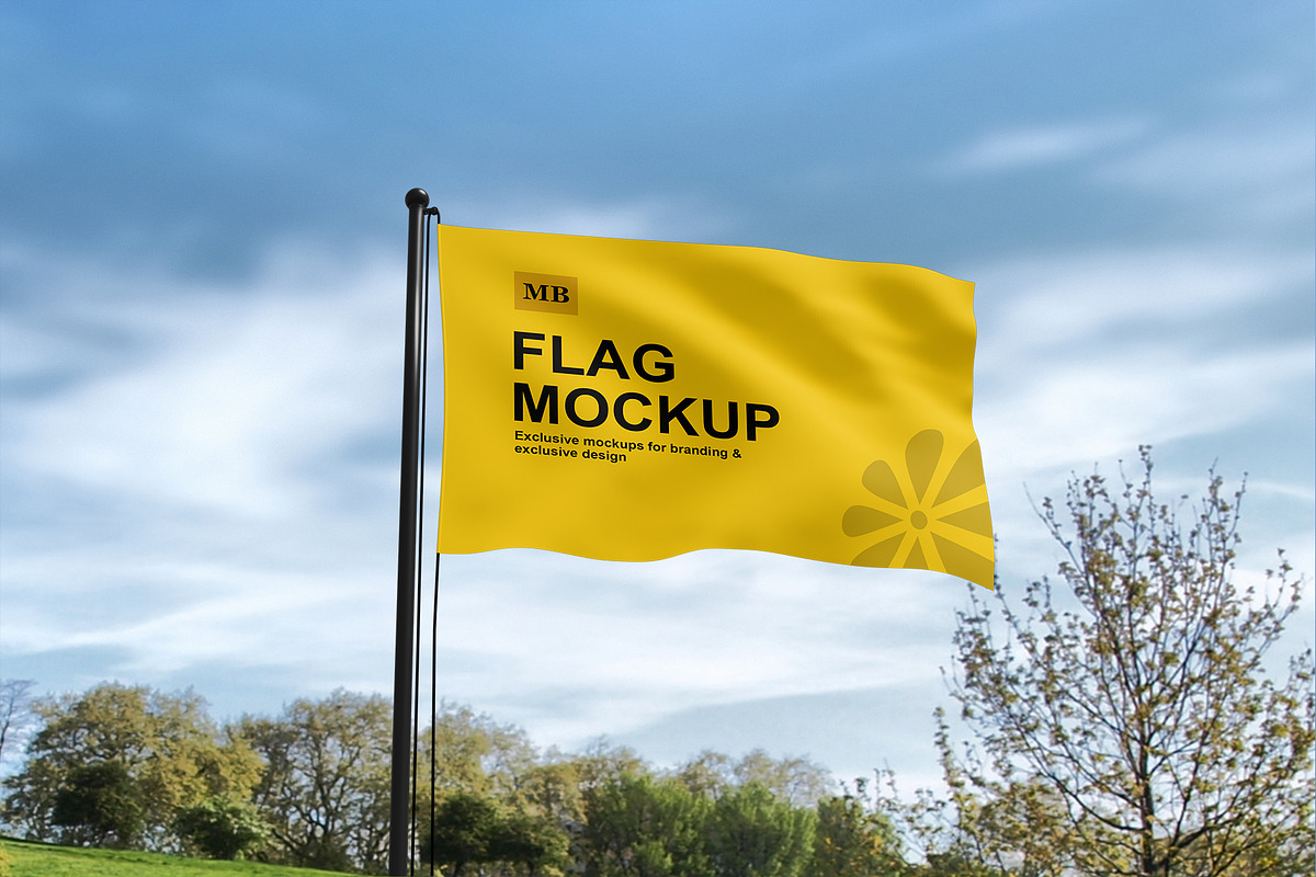 Flag Mockup, a Product Mockup by mockupbuys (Photo 5 of 17)