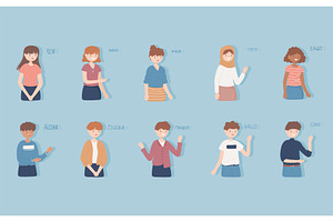 people say hello, a Person Illustration by studiogstock