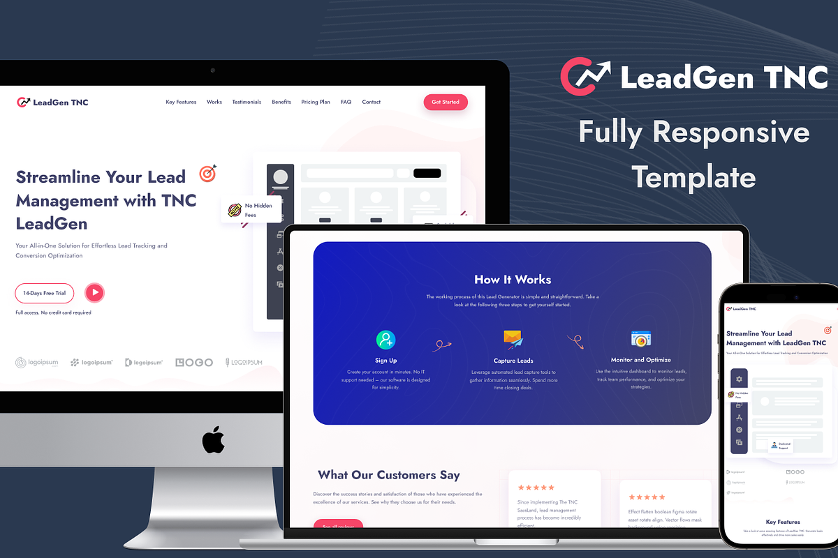 Leadgen - Saas Landing Page Template, a HTML Template by TNCFlow (Photo 3 of 5)