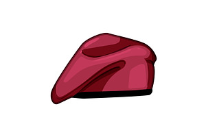 headgear beret hat military cartoon, an Object Illustration by pikepicture
