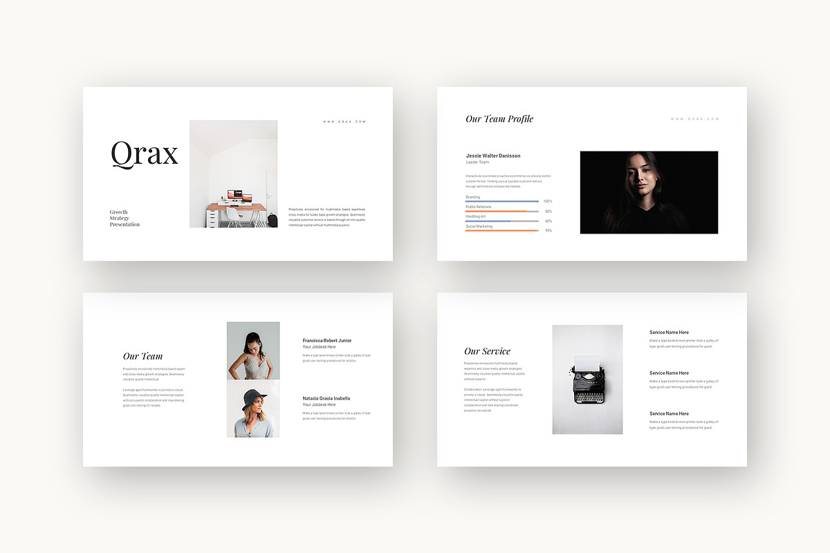 Qrax : Growth Strategy Google Slides, a Presentation Template by Punkl Camp (Photo 2 of 16)
