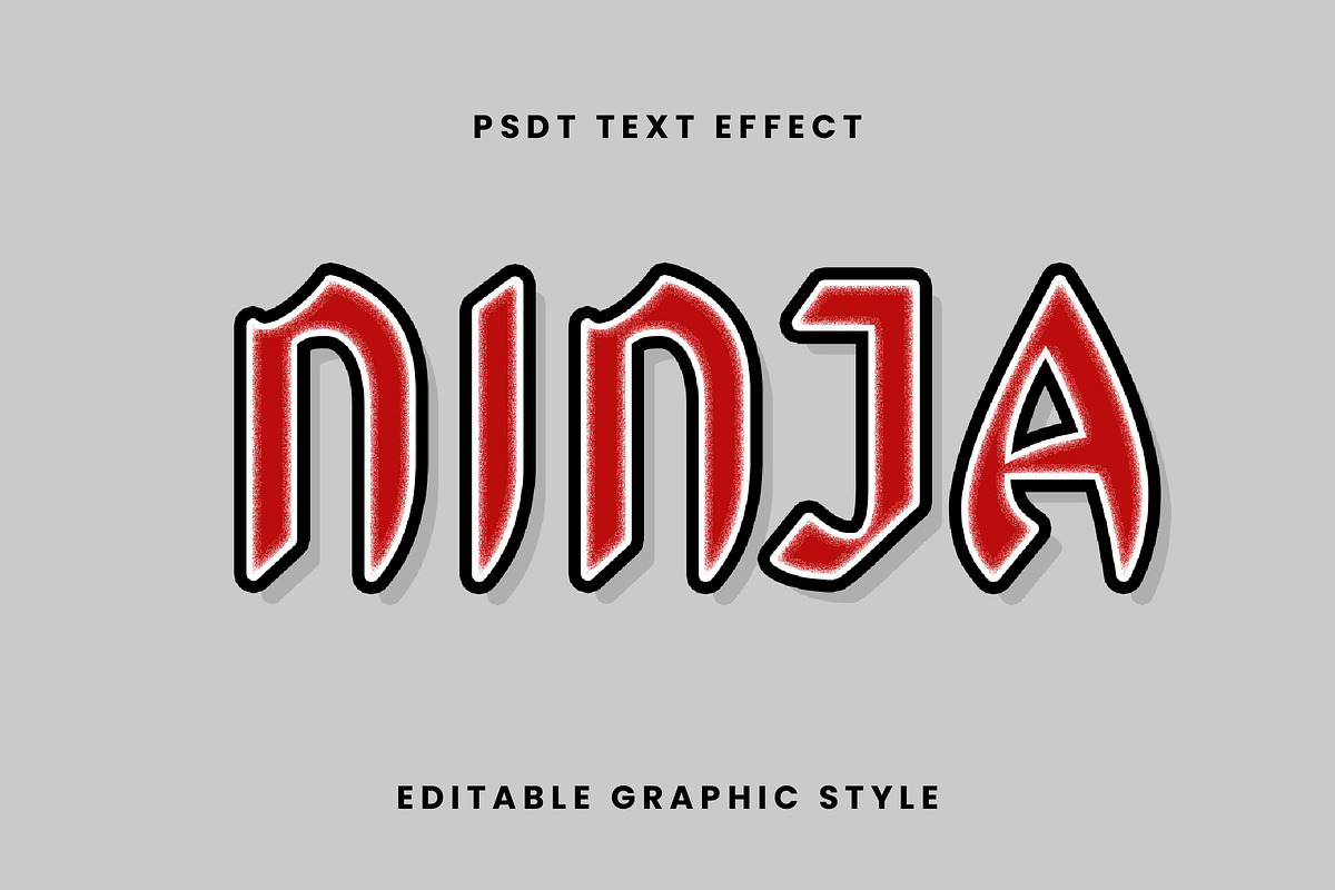 Outline Shadow Bold Text Effect