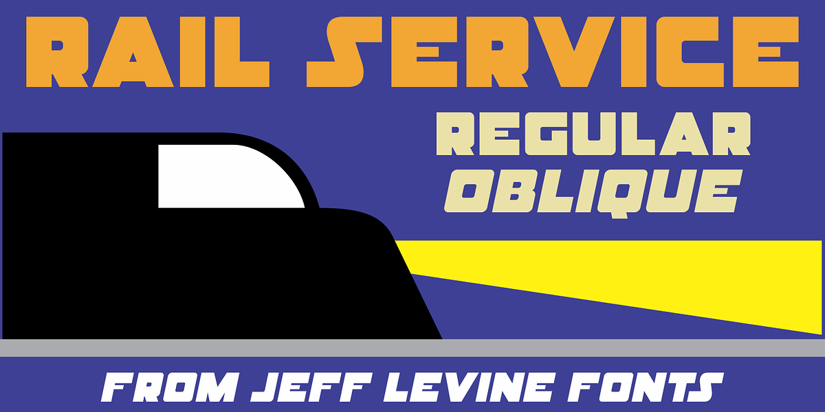 Rail Service JNL, a Font by Jeff Levine Fonts (Photo 1 of 5)
