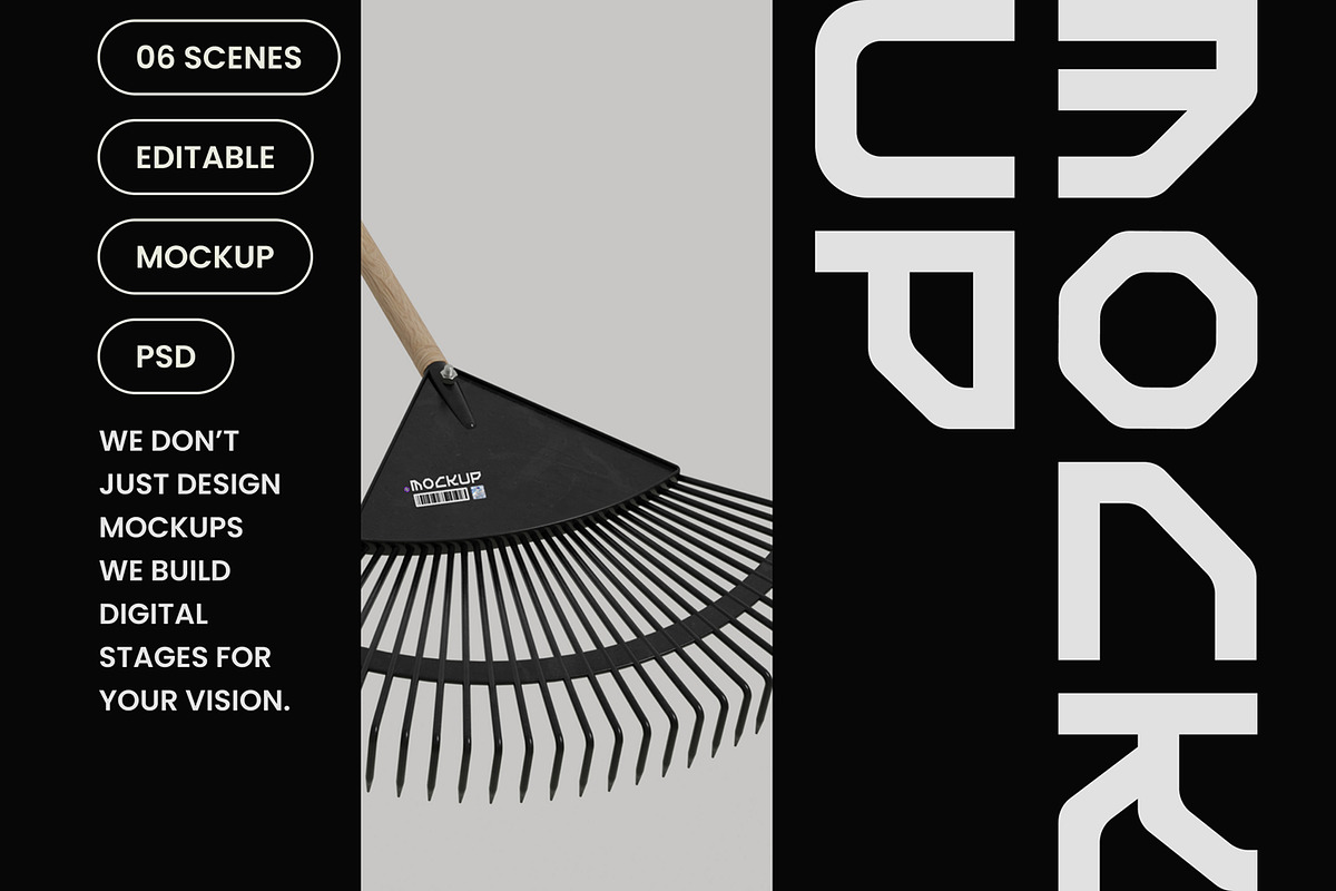 Leaf Rake Mockup, a Household Mockup by hiddemaru (Photo 4 of 4)