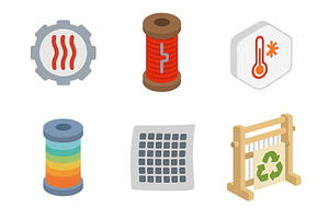 Colorful spools, symbols, and icons, a Technology Illustration by ZinetroN