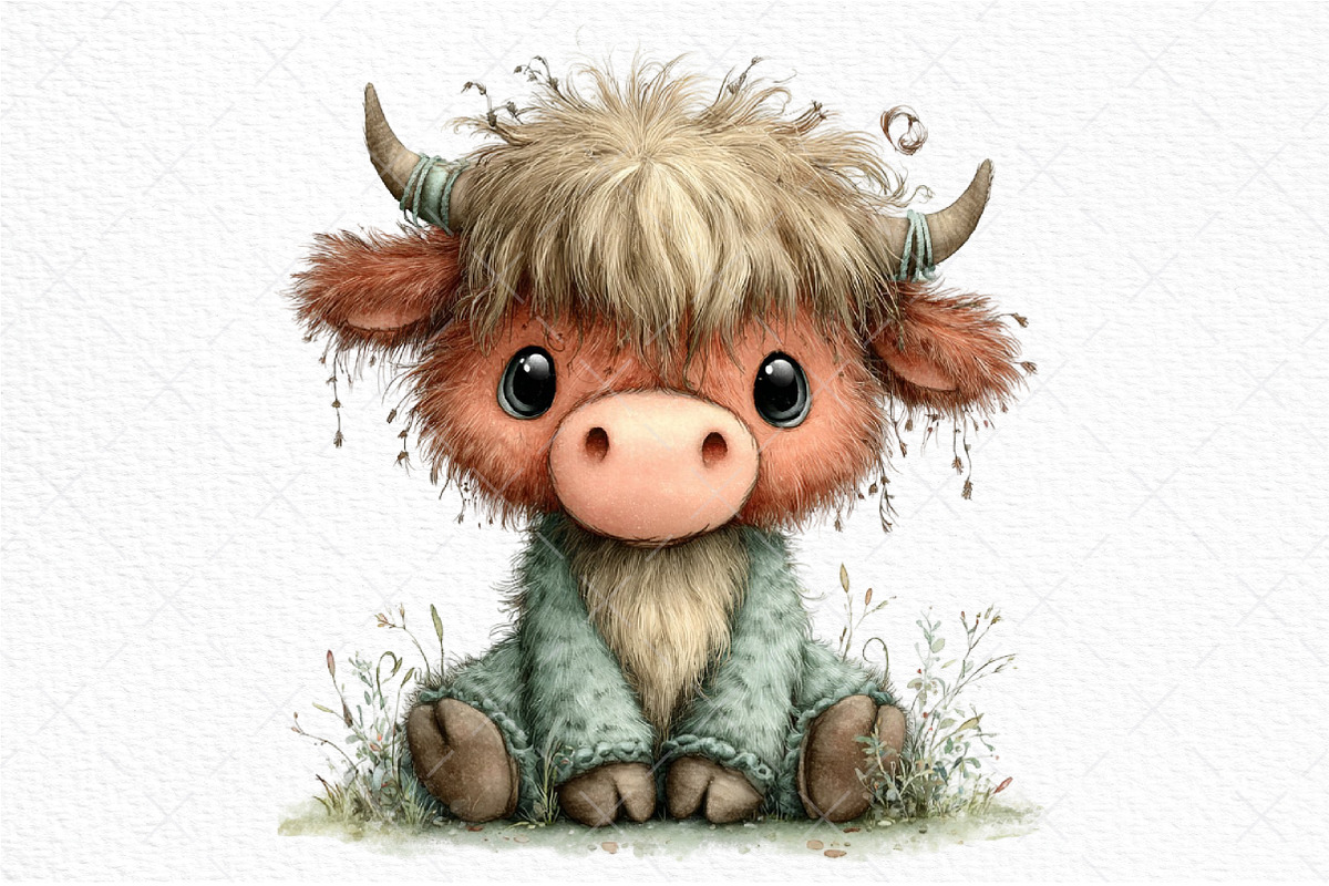 Whimsical Spring Highland Cow PNG, an Illustration by Craft Nest (Photo 9 of 11)