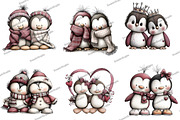 Quirky Christmas Penguin Couple, an Illustration by DreamArtGraphic (Thumbnail 5 of 5)