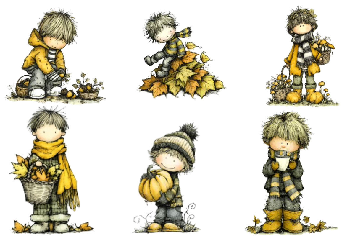 Whimsical Autumn Boy PNG Clipart, a Person Illustration by Designking (Photo 4 of 5)