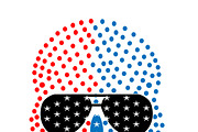 Skull icon with American USA flag, a Background Graphic by TeaGraphicDesign (Thumbnail 4 of 4)