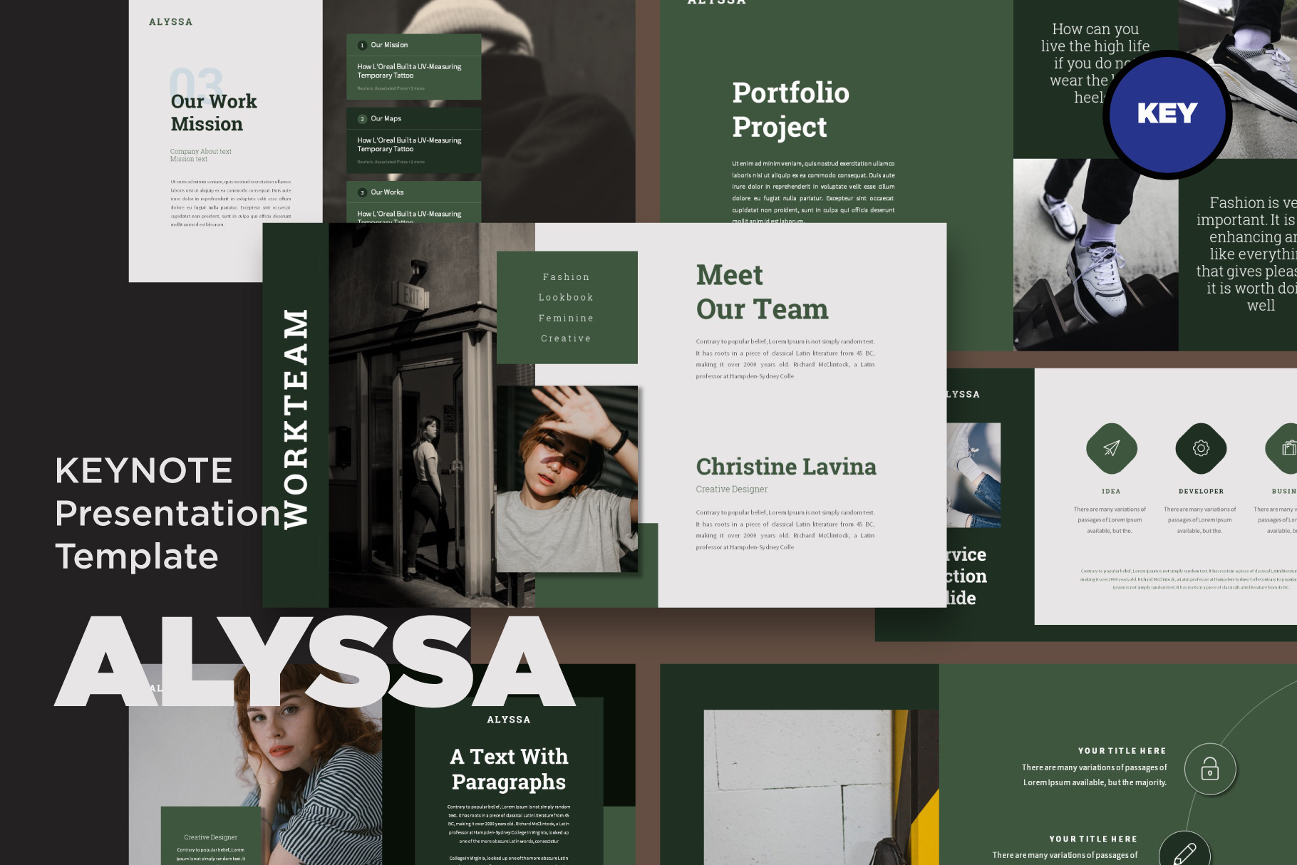 Alyssa Keynote Template | Presentation Templates ~ Creative Market