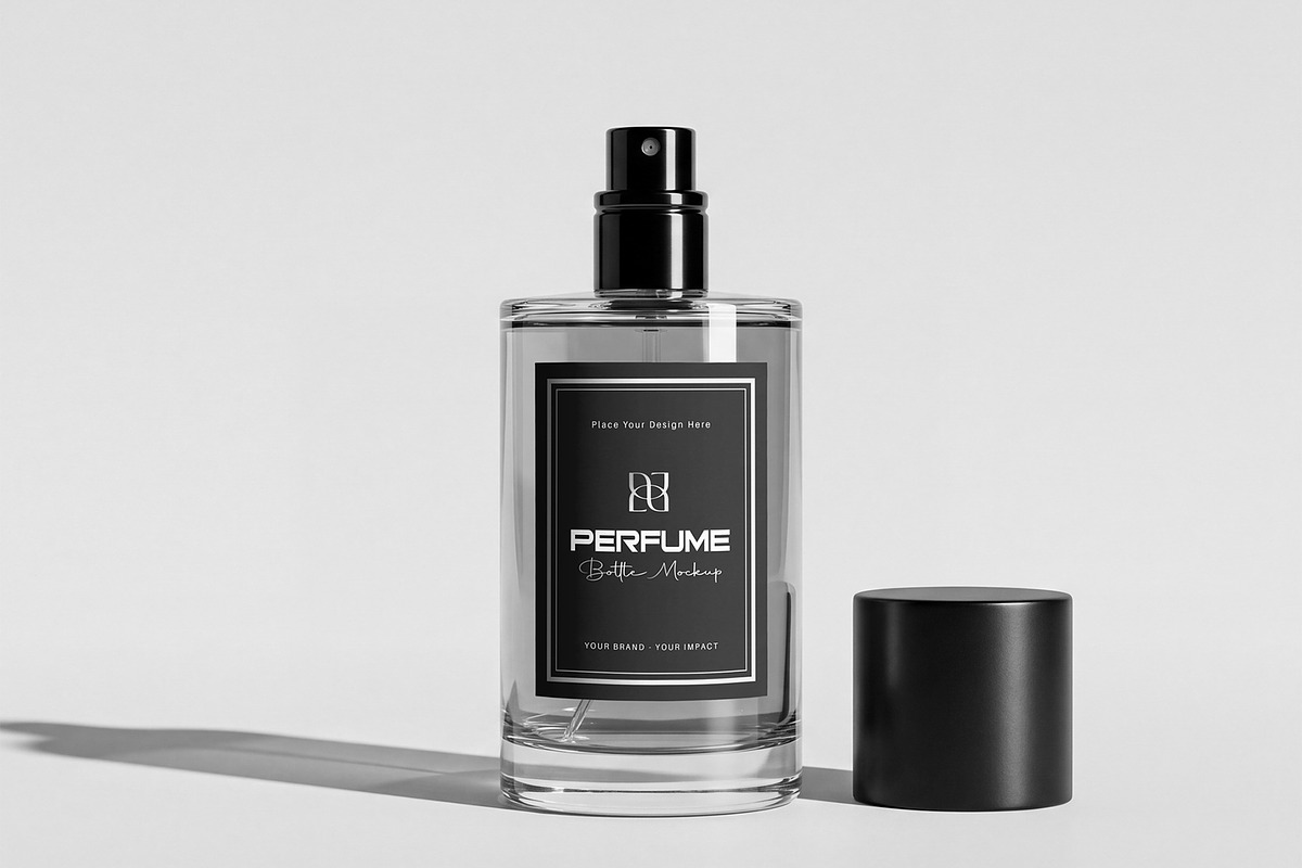 Amber Perfume Spray Bottle Mockup, a Packaging Mockup by graphypix (Photo 3 of 4)