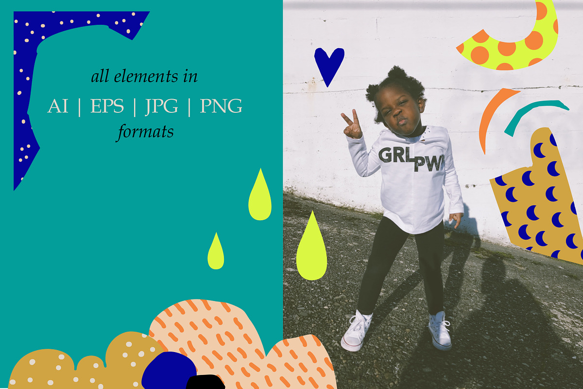 COLLAGE: patterns & cutout elements, an Object Graphic by Lena Nikolaeva (Photo 8 of 15)