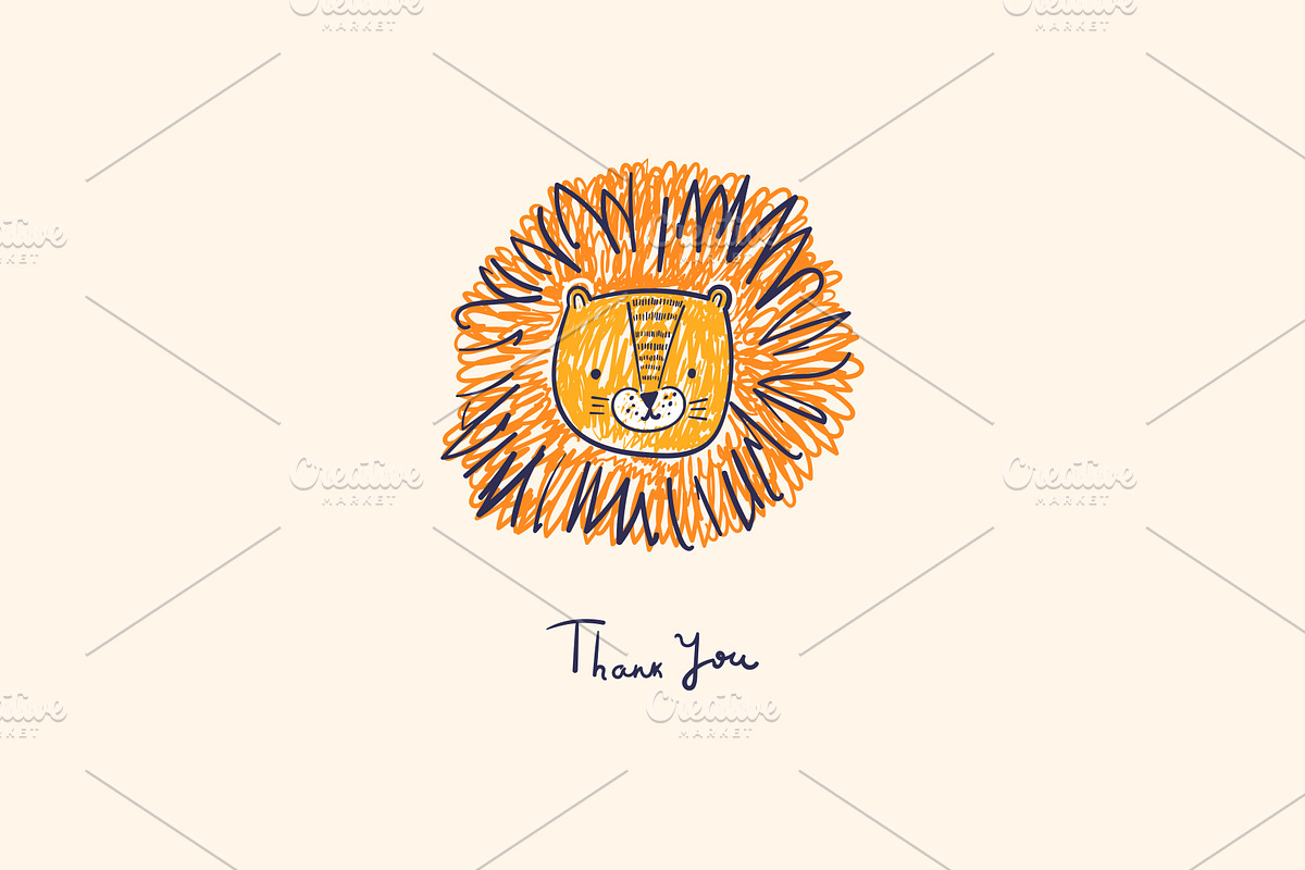 Baby hand drawn animals collection, an Animal Illustration by MoleskoStudio (Photo 11 of 11)