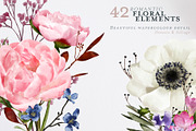 English Garden Watercolour florals, a Decorative Illustration by Katy Clemmans (Thumbnail 2 of 13)