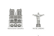 World's Famous Landmarks, an Illustration by eucalyp (Thumbnail 7 of 9)