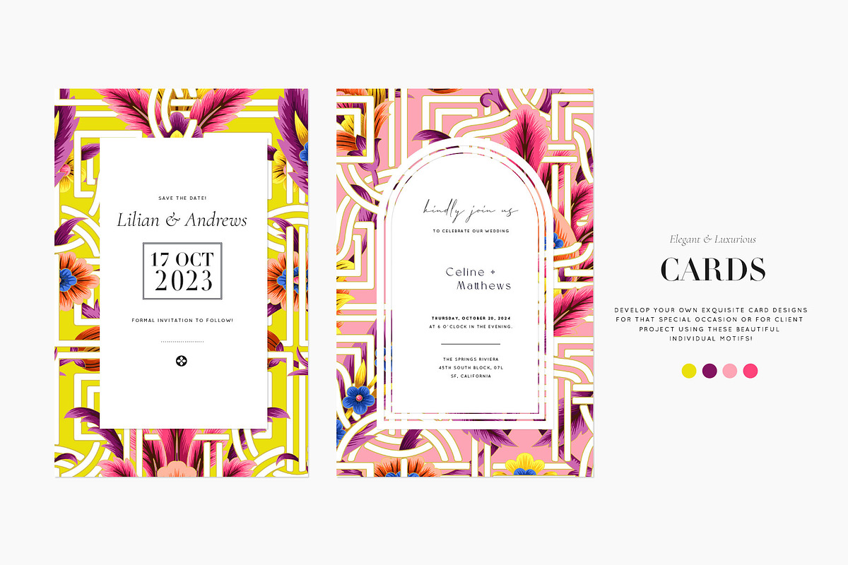 Azra, Luxury Designer Print Patterns, a Pattern Graphic by TSTUDIO