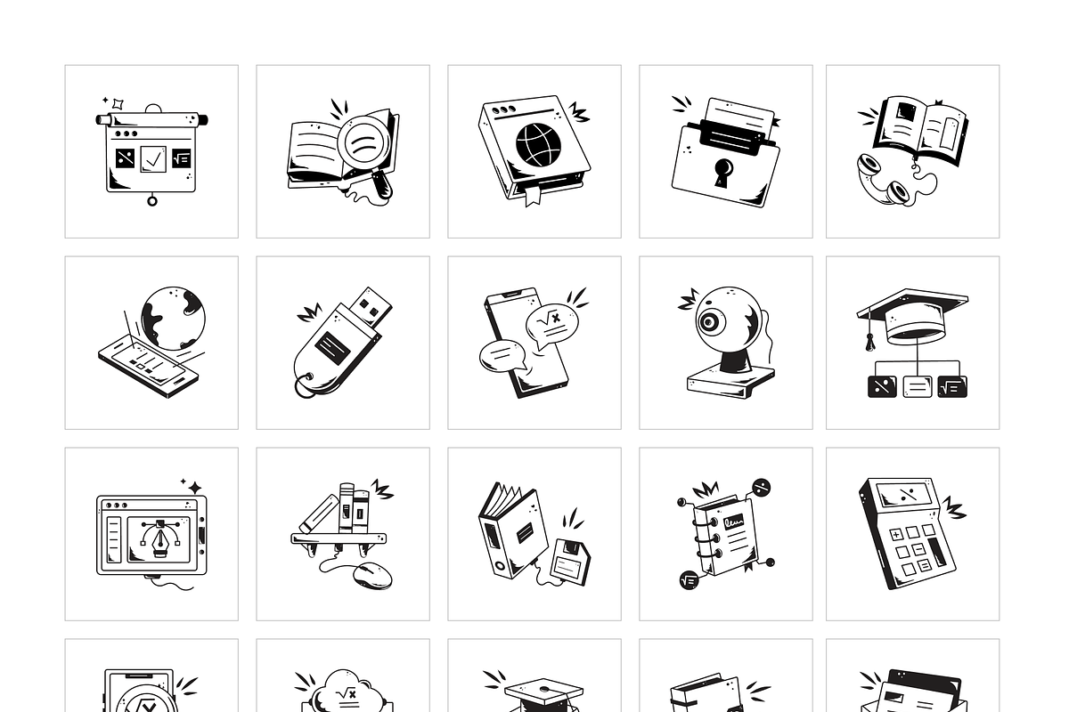 Animated E Learning Icons, a Solid Icon by Prosymbols (Photo 6 of 7)
