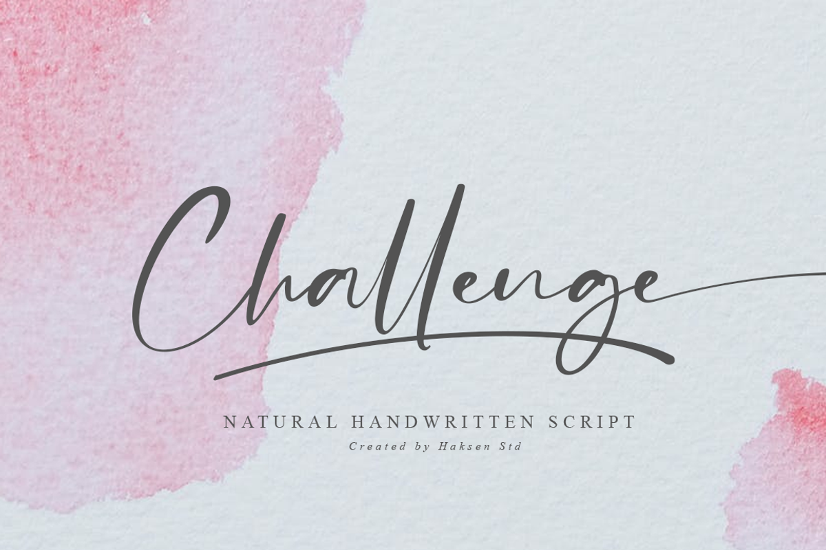 Challenge // Casual Handwritten Font, a Script Font by Haksen (Photo 1 of 14)