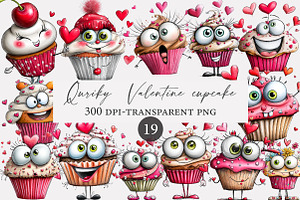 Quriky Valentine cupcake Clipart, an Illustration by Designworld