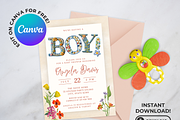 TWO Editable Baby Shower Template, a Design Template by Sally Salinas (Thumbnail 1 of 6)