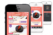 Restaurant Mobile App Mock Up (PSD), an App Template by YT Design (Thumbnail 1 of 2)