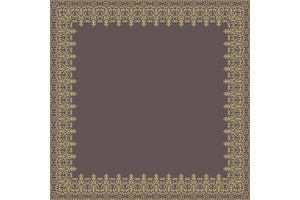 Floral Vector Quadratic Frame, a Texture Graphic by FineArtStudio