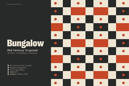 Bungalow - Seamless Pattern Set