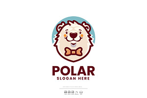 Polar Bear Cartoon logo, a Branding & Logo Template by Ary_ngeblur