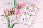 Tulips Clipart Set, a Seasonal Illustration by Leonaa art (Thumbnail 2 of 8)