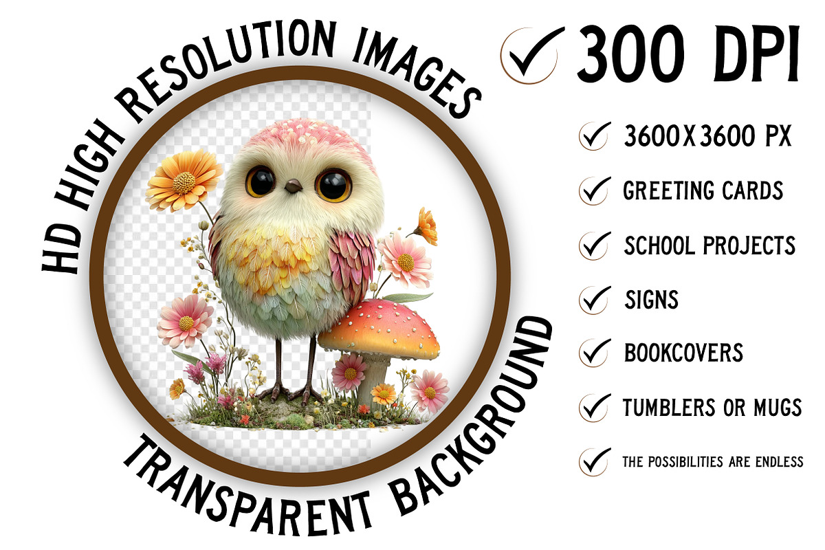 Whimsical Spring Birds Clipart PNG, an Illustration by Craft Nest (Photo 2 of 11)