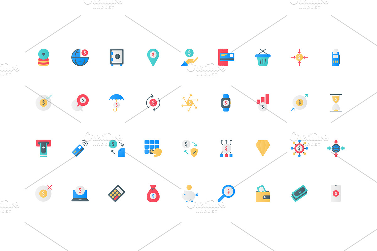 Financial transaction exchange icons, an Object Illustration by Lemberg Vector