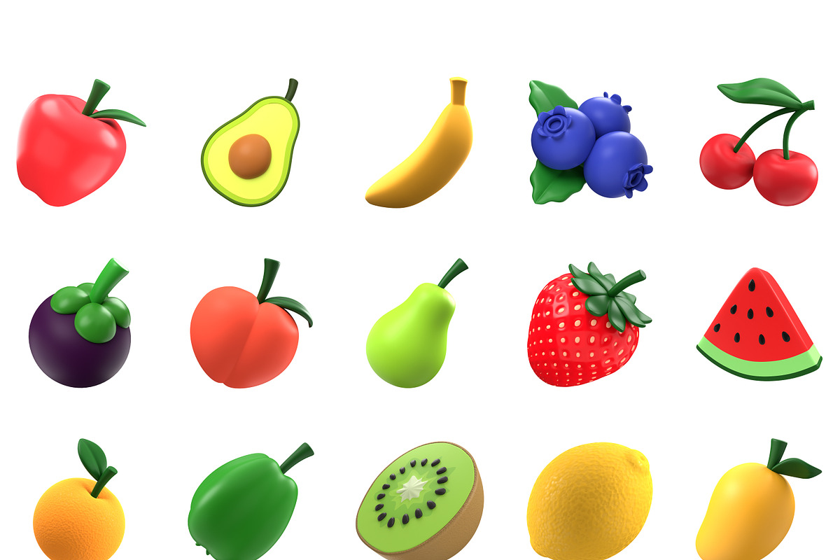 Fruits 3D Icon, a Food & Drink 3D Model by GoTemp (Photo 8 of 8)
