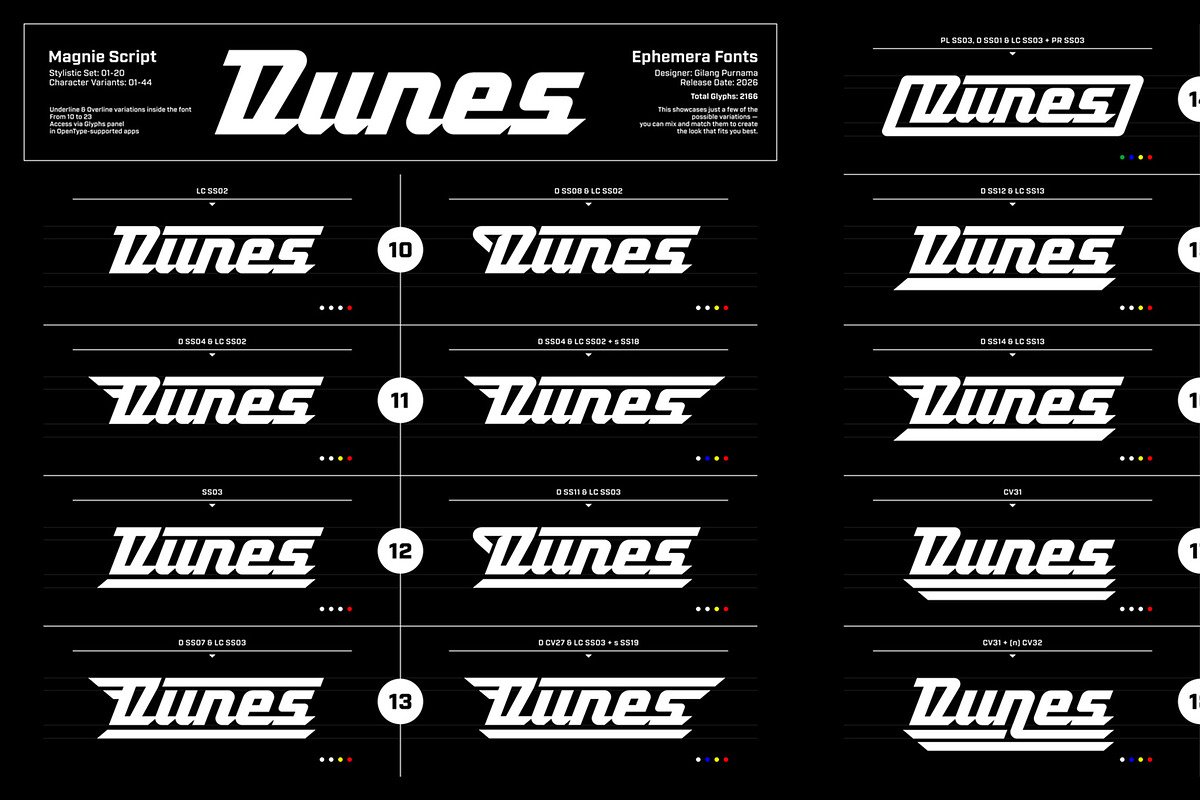 Magnie – Indie Rock Display Font, a Script Font by Spencer & Sons Co. (Photo 4 of 17)
