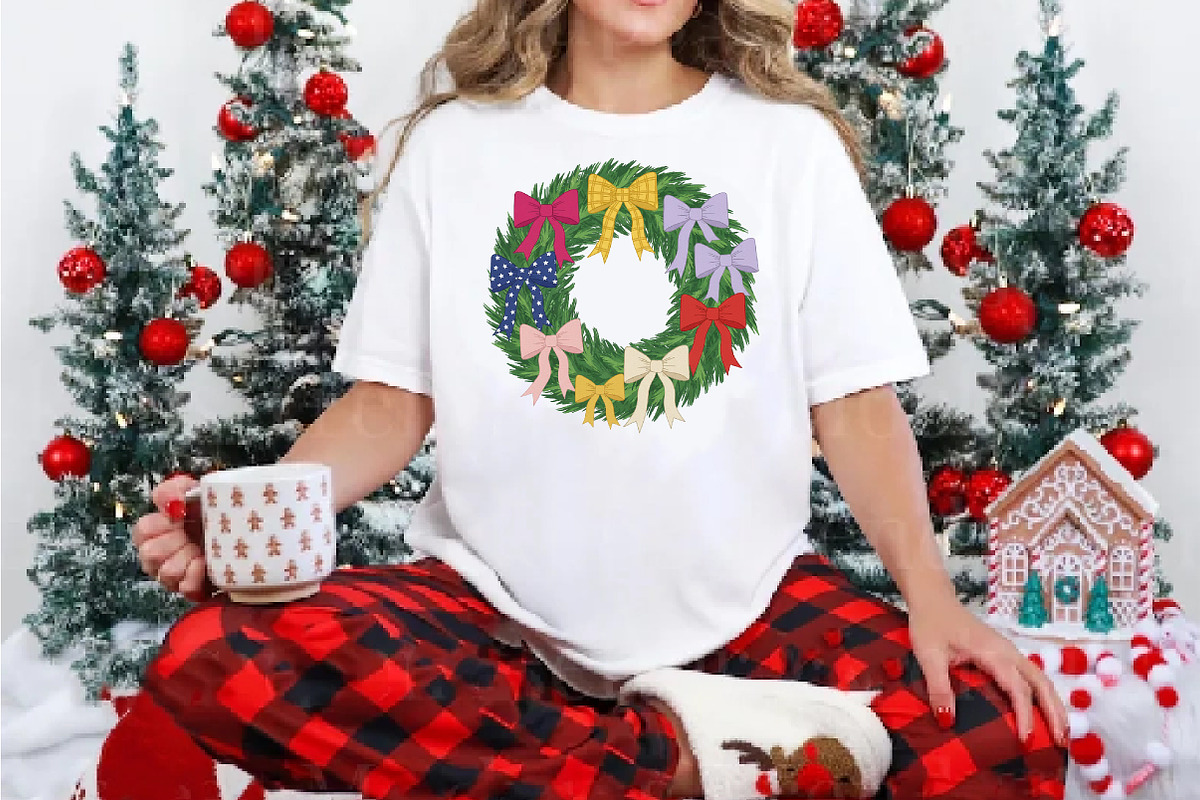 Christmas Wreath Colorful Hand Drawn, an Illustration by DreamArtGraphic (Photo 2 of 6)