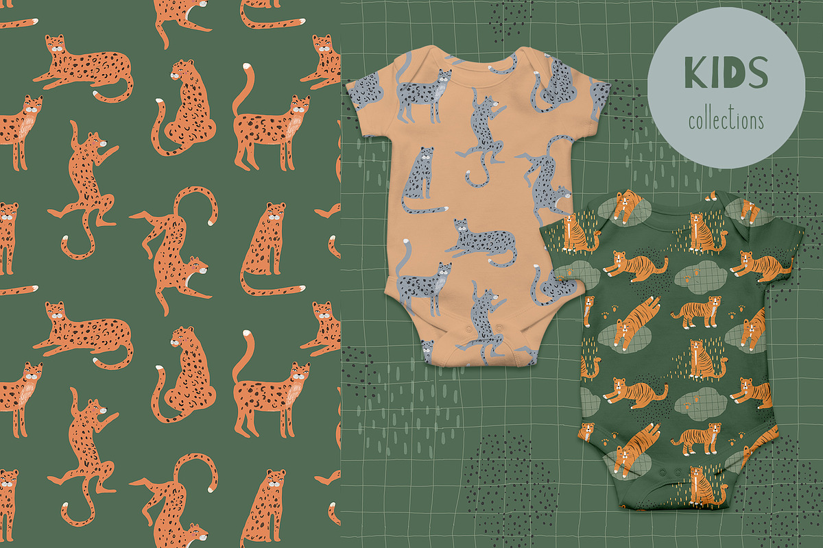 Wild Animals Patterns, a Pattern Graphic by watercolor kamill (Photo 3 of 11)