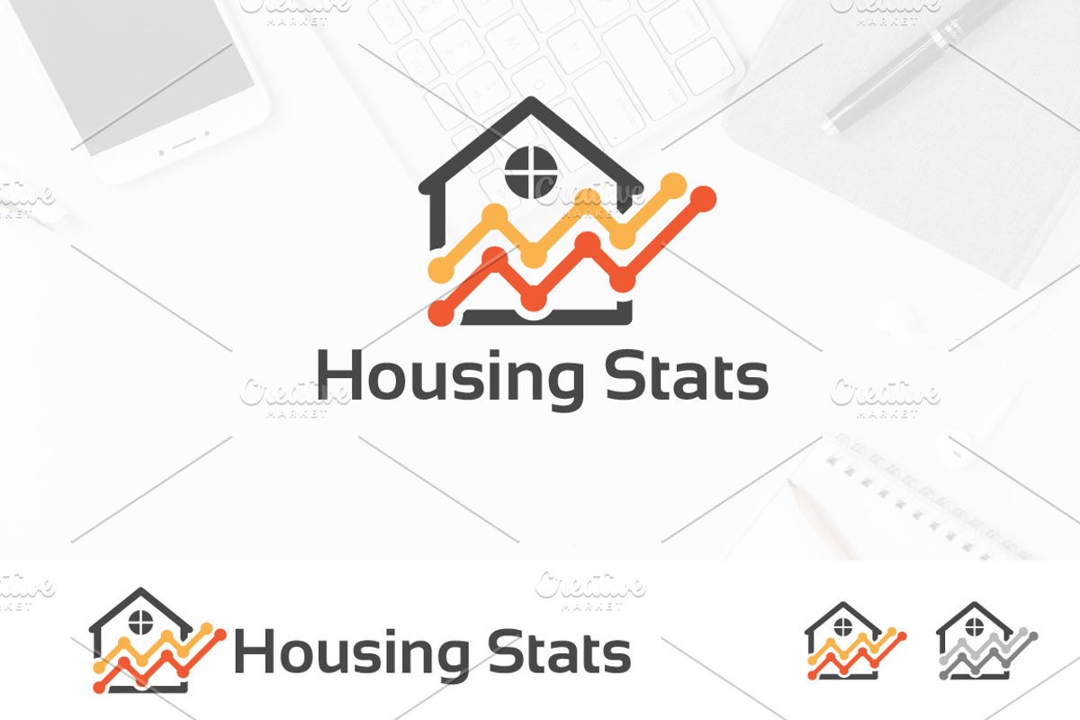 Real Estate Investment Stats Logo, a Branding & Logo Template by jongcreative (Photo 1 of 3)