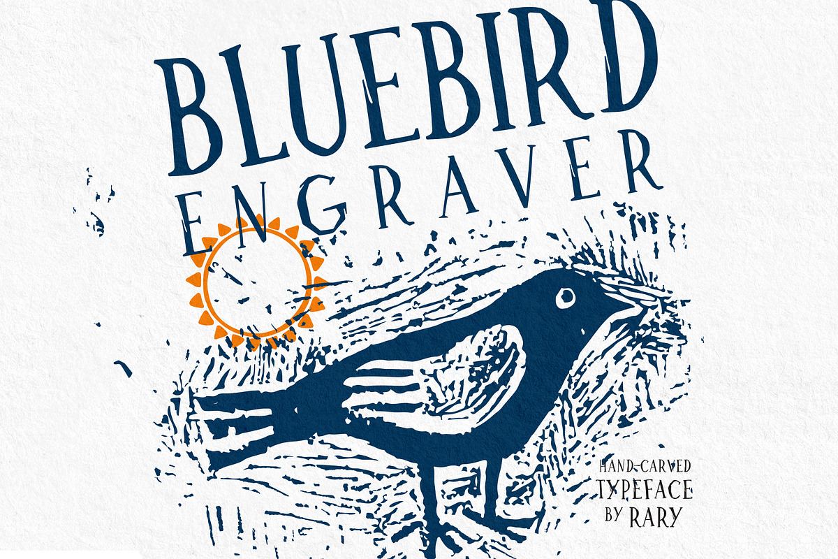 Bluebird Engraver Font