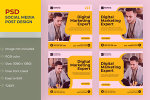 Social Media Post Design, a Templates & Theme by Lakhan1998