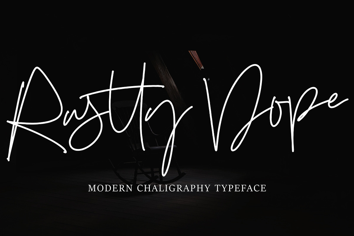 Rustty Dope, a Script Font by pineungtype (Photo 1 of 10)