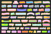 GROOVY STICKERS VECTOR SET, an Object Graphic by craftlove (Thumbnail 6 of 6)