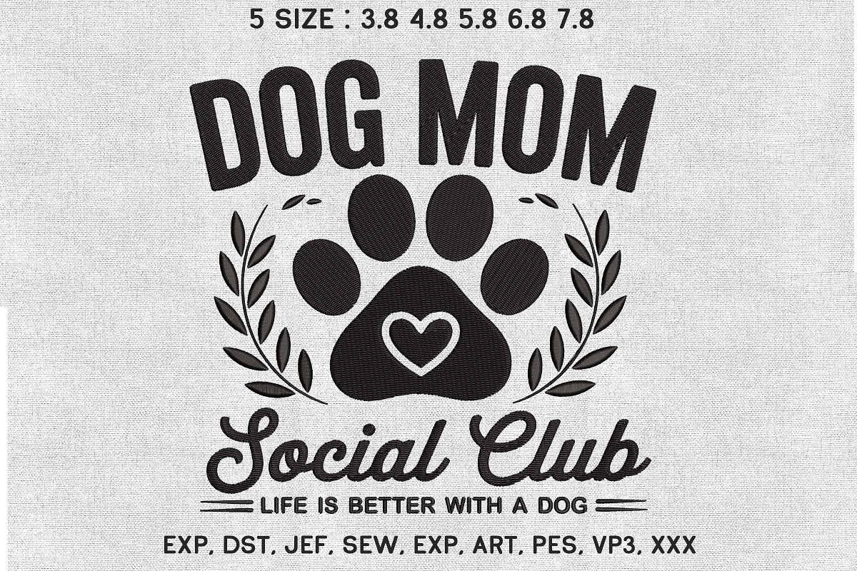 Dog Mom Social Club Machine Design, an Illustration by Moss Rose (Photo 1 of 3)