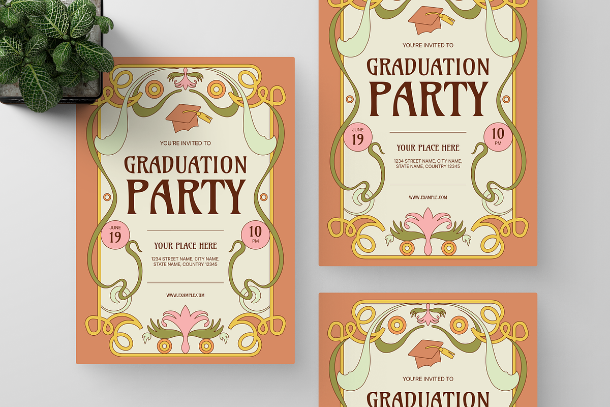 Graduation Party Invitation Flyer, a Flyer Template by Annora Studio (Photo 4 of 6)