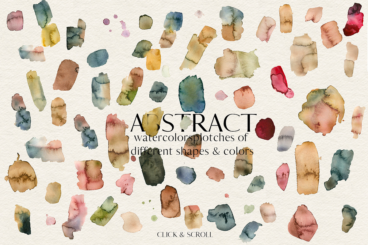 Abstract Watercolor Splotches PNG, a Decorative Illustration by whiteheartdesign (Photo 12 of 15)